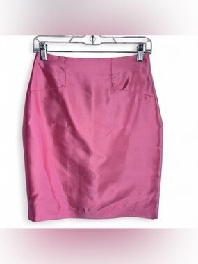 Mac Duggal Pink Shiny Pencil Skirt Women’s Size 4 Glam Midi Skirt